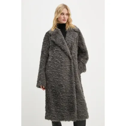 Zdjęcie Stand Studio płaszcz Nicole Coat damski kolor szary przejściowy dwurzędowy 61126-9094