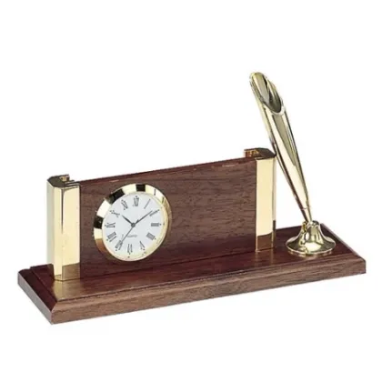 Picture Case box with clock, pad and pen