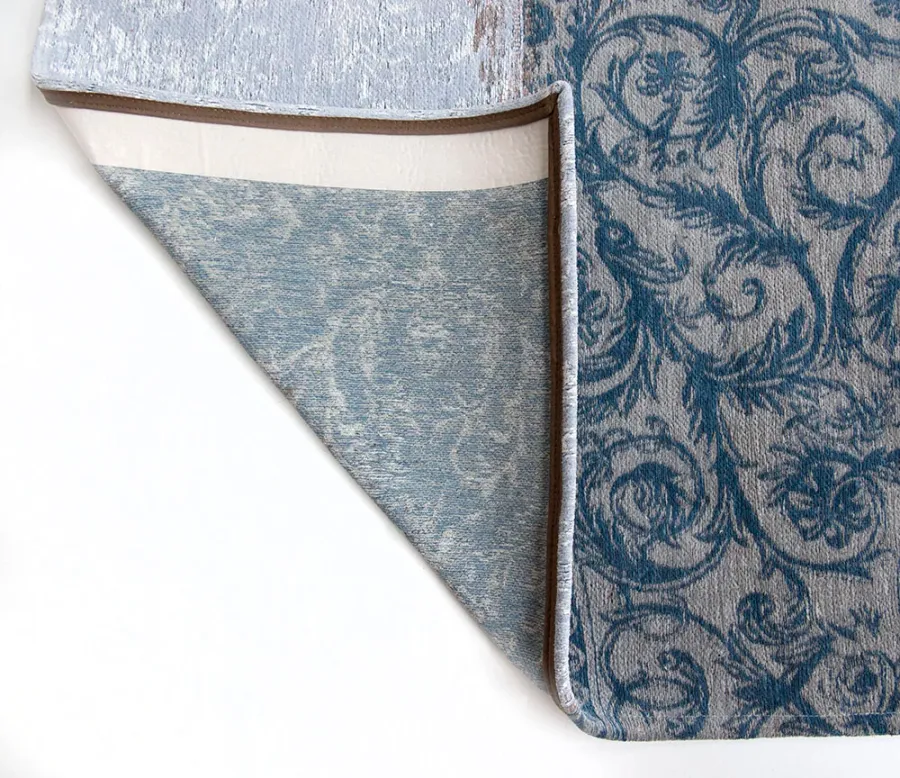 obrazek 6 Prestiżowy niebieski dywan patchwork - BRUGES BLUE 8981