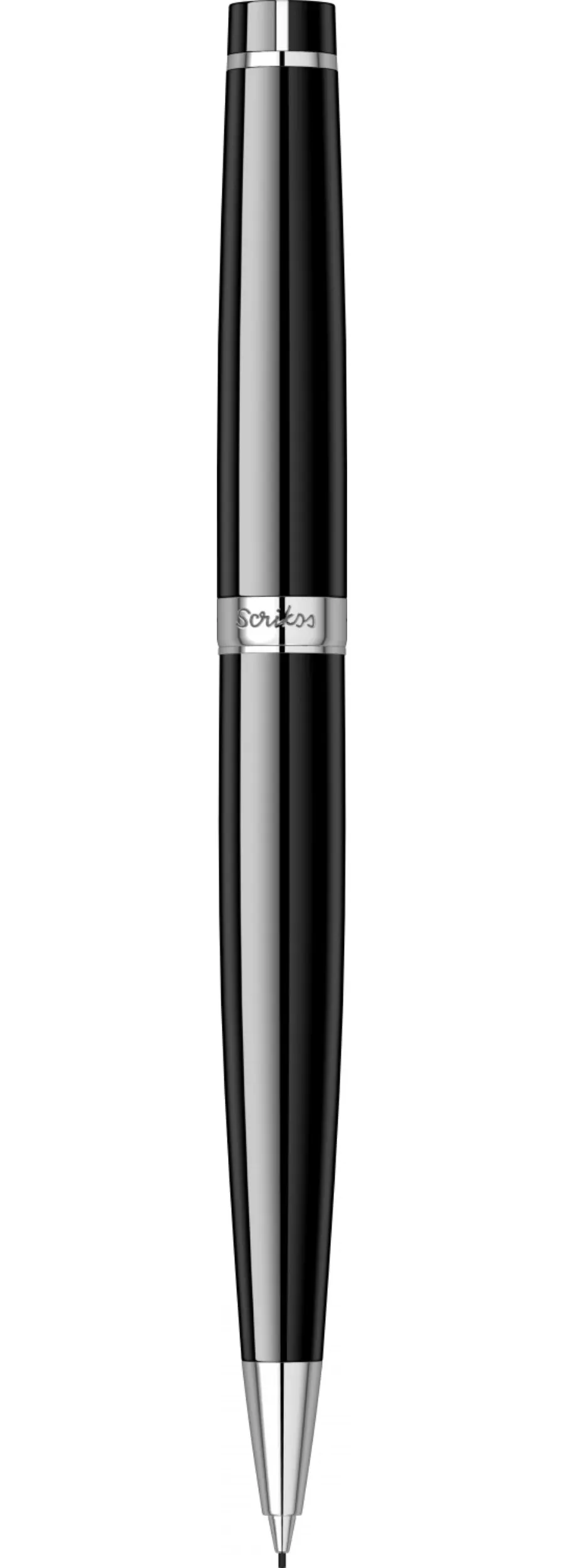 obrazek 4 Mosiężnie chromowany ołówek mechaniczny 0,7mm w czarnym kolorze