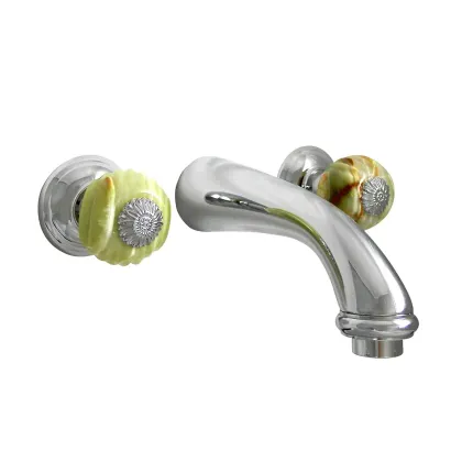 Zdjęcie Luksusowa bateria umywalkowa ścienna z ceramiczną głowicą - Officina Nicolazzi