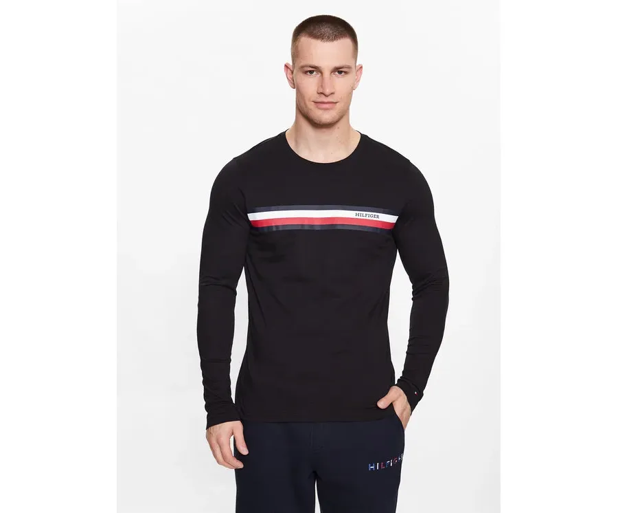 obrazek 1 Tommy Hilfiger Longsleeve MW0MW32366 Czarny Slim Fit