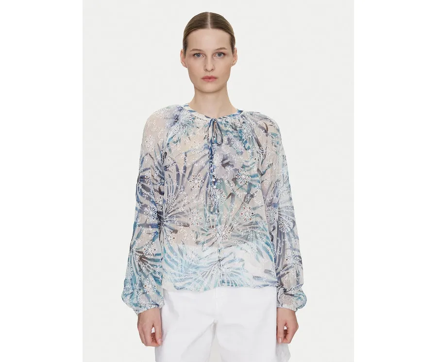 obrazek 1 Guess Bluzka W5GH60 W0WA2 Niebieski Regular Fit