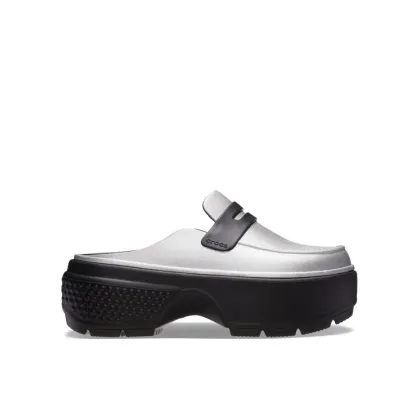 Zdjęcie Crocs Klapki Stomp Metallic Loafer Clog 210363 Srebrny