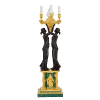 Zdjęcie Gustowna stojąca lampa w kształcie świecznika do salonu