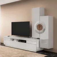 Picture Original set of living room furniture: TV cabinet and 2 suspended cabinets - Epoca