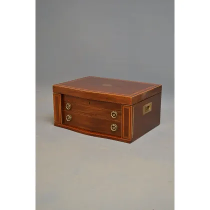 Picture Edwardian, mahogany cutlery cabinet - antique