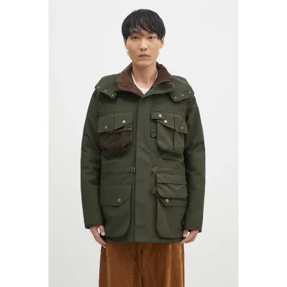 Zdjęcie Barbour kurtka Heritage Dryfly męska kolor zielony przejściowa MWB1117