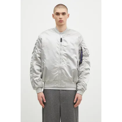 Zdjęcie Alpha Industries kurtka bomber MA-1 UV męski kolor szary zimowa 146115UV