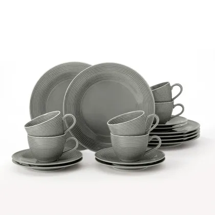 Zdjęcie 18-elementowy porcelanowy serwis kawowy o nowoczesnym zdobieniu - Seltmann Weiden