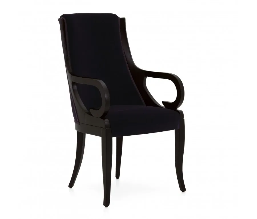 obrazek 1 Purpurowy elegancki fotel w stylu klasycznym - Sevensedie