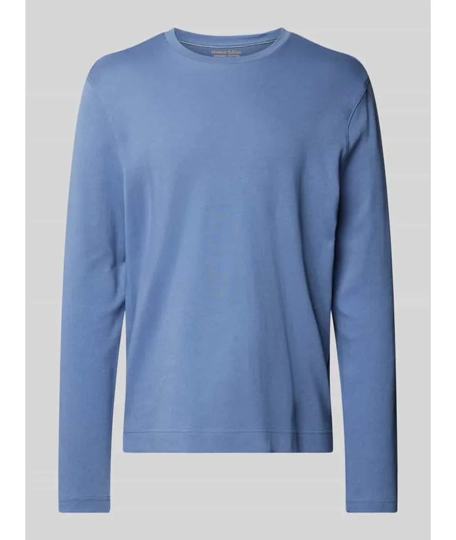 obrazek 1 Bluzka z długim rękawem i prążkowanym, okrągłym dekoltem