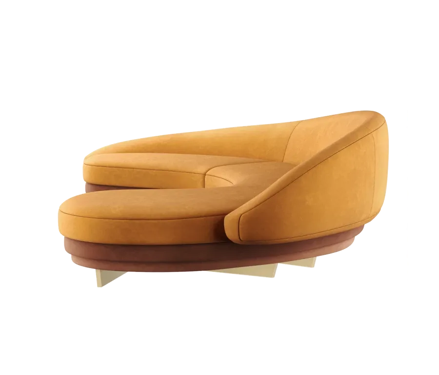 obrazek 3 Piękna stylowa sofa o obłym kształcie