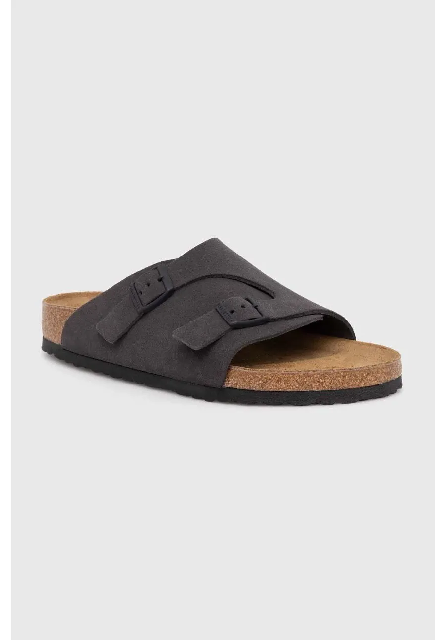 obrazek 1 Birkenstock klapki zamszowe Zürich męskie kolor szary 1028586