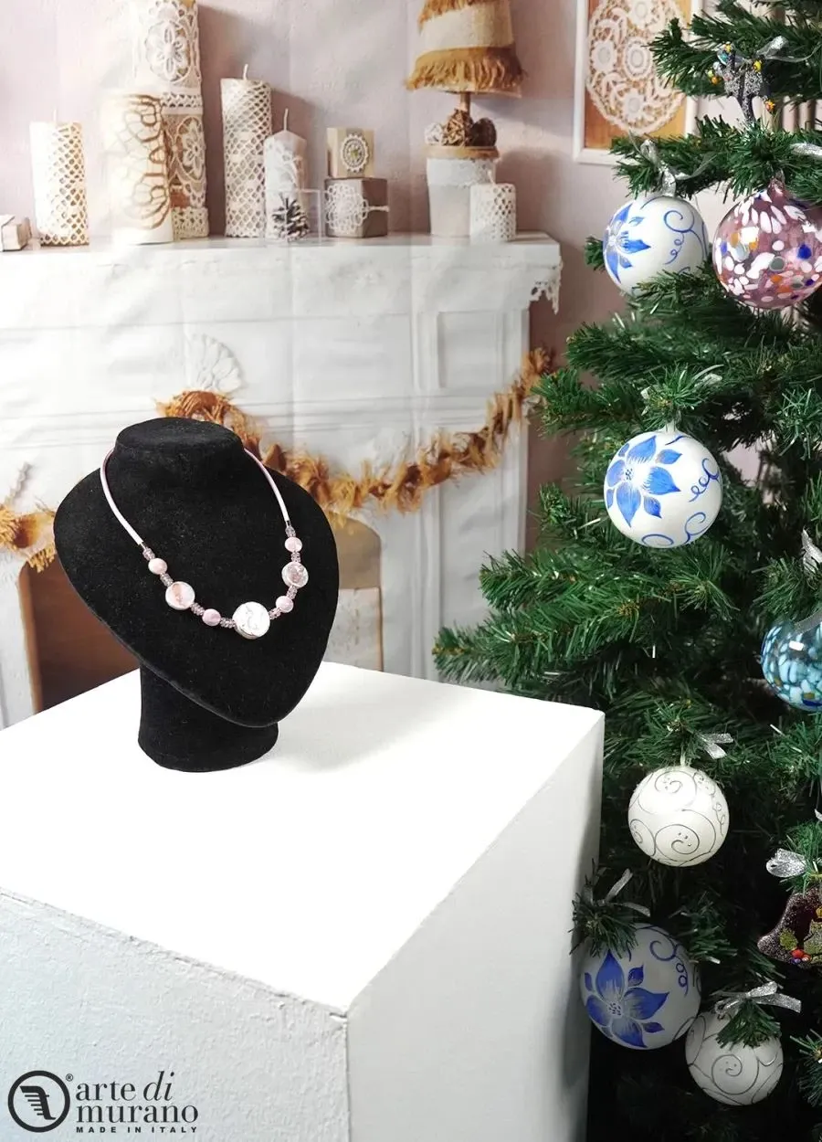 obrazek 1 Elegancki włoski naszyjnik ze szkła Murano