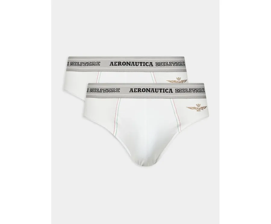 obrazek 1 Aeronautica Militare Komplet 2 par slipów AM1USL002 Biały