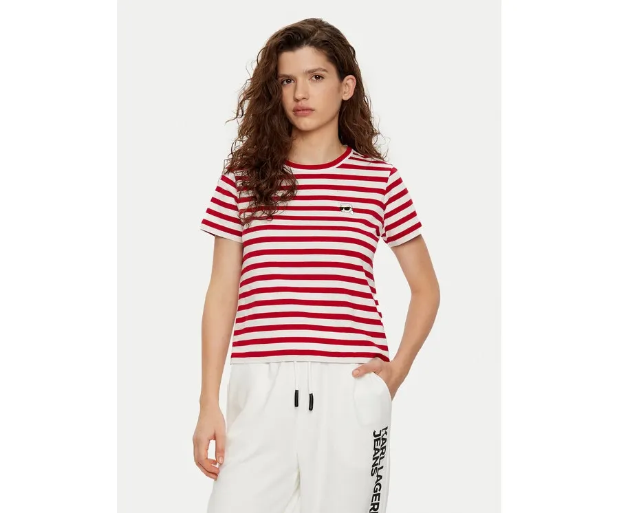 obrazek 1 KARL LAGERFELD T-Shirt A1W17099 Czerwony Regular Fit