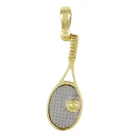 Picture Gold pendant in the shape of a tennis racket