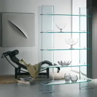 Zdjęcie Ekskluzywna szklana półka na książki do salonu - La Vetreria
