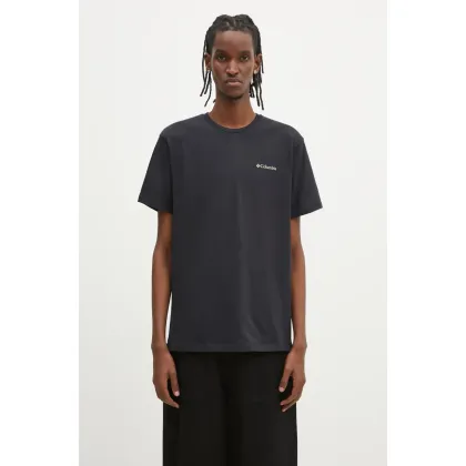 Zdjęcie Columbia t-shirt bawełniany North Cascades męski kolor czarny z nadrukiem 1834041.