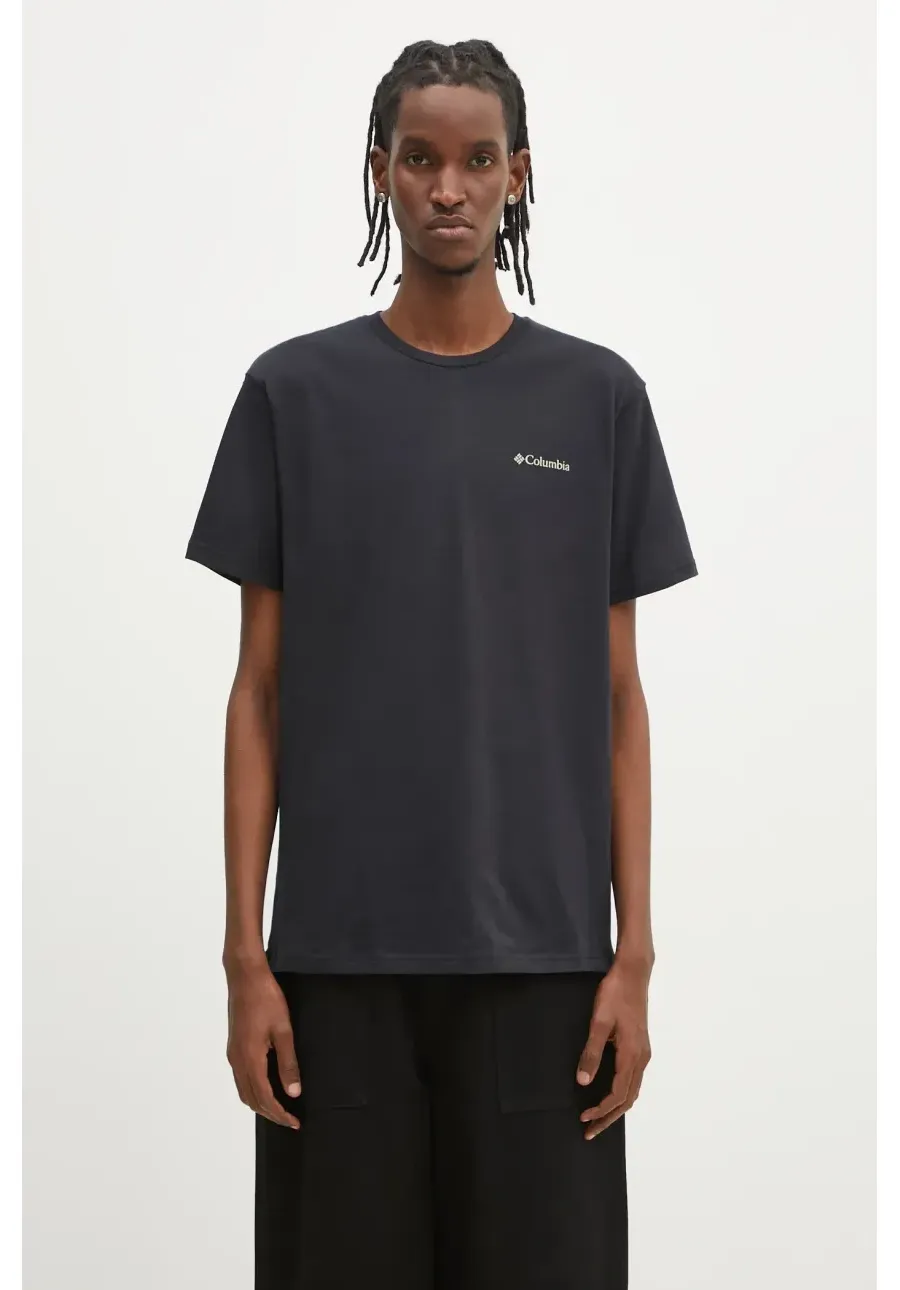 obrazek 1 Columbia t-shirt bawełniany North Cascades męski kolor czarny z nadrukiem 1834041.