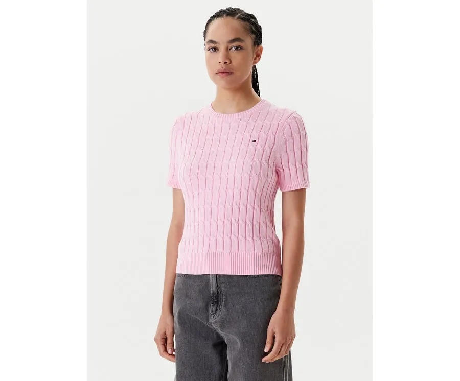 obrazek 1 Tommy Hilfiger Sweter WW0WW45656 Różowy Regular Fit