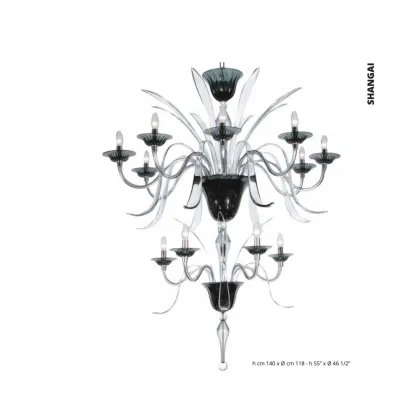 Zdjęcie Cudowny żyrandol Shangai z dmuchanego szkła murano