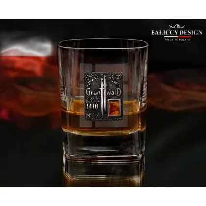 Zdjęcie Szklanka do whisky z bursztynem - Grunwald