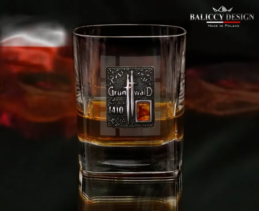 obrazek 1 Szklanka do whisky z bursztynem - Grunwald