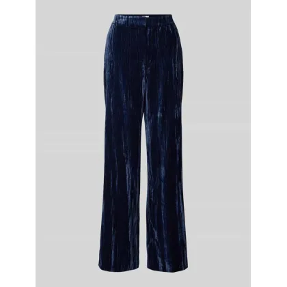 Zdjęcie Spodnie materiałowe z aksamitu z wysokim stanem i szeroką nogawką