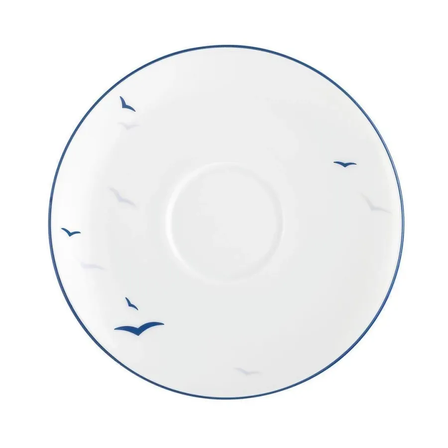 obrazek 1 Stylowy porcelanowy spodek zdobiony subtelnym motywem ptaków – Tettau