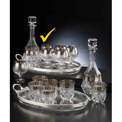 Zdjęcie Komplet do brandy ze znakiem Versace ( szkło cięte )