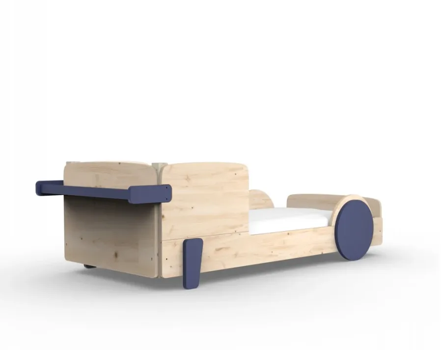 obrazek 5 Łóżko samochód z litego drewna Montessori - Mathy by Bols