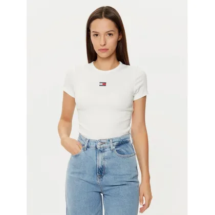 Zdjęcie Tommy Jeans T-Shirt DW0DW20463 Biały Slim Fit