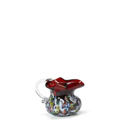 Zdjęcie Mały czerwony dzbanek ze szkła murano (10 cm)