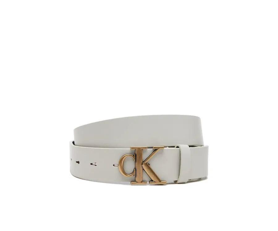 obrazek 1 Calvin Klein Jeans Pasek Damski Monogram Placque Buckle 30Mm LV04K7002G Biały