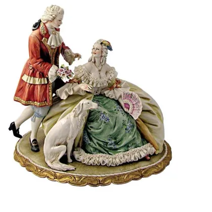 Zdjęcie Figurka z porcelany - kobieta z mężczyzną