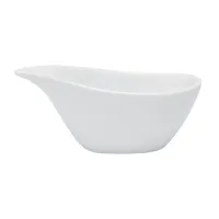 Picture Porcelain gravy boat from the Organic White collection inspired by nature features - Vista Alegre