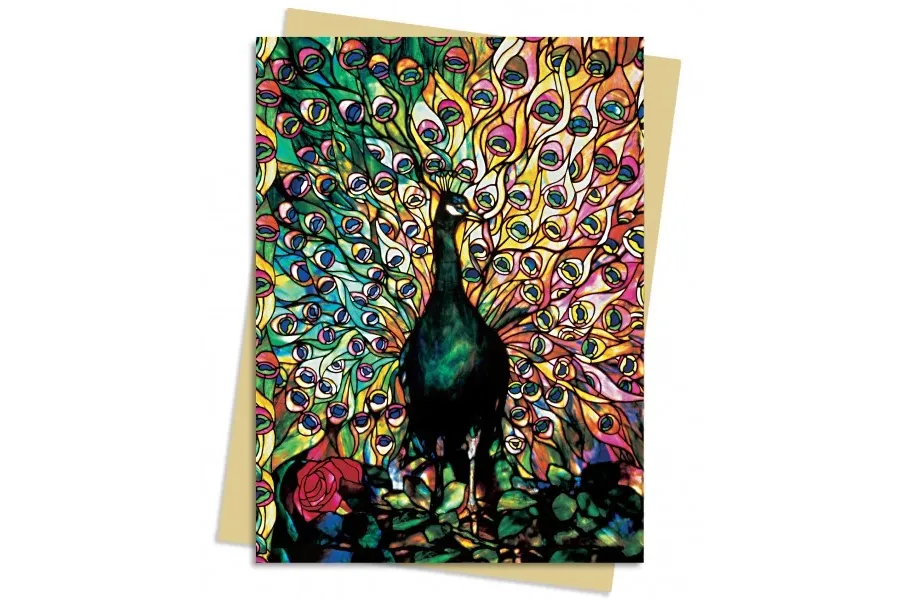 obrazek 1 Pakiet kartek na życzenia (Louis Comfort Tiffany: Przedstawienie pawia) - Flame Tree Publishing