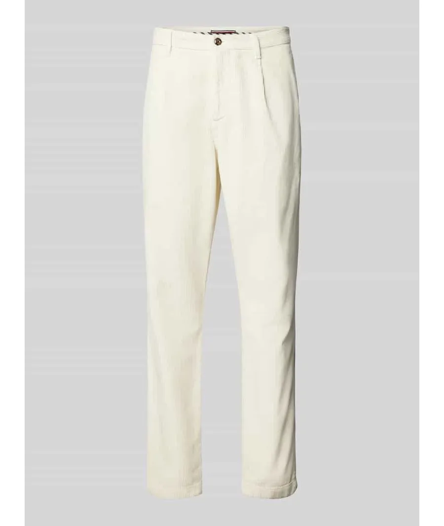 obrazek 1 Spodnie o kroju regular fit z drobnego sztruksu