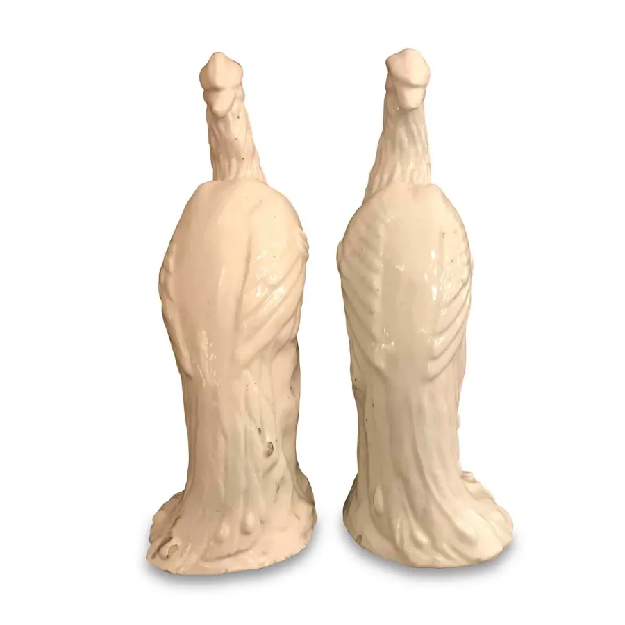 obrazek 5 Para białych papug ceramicznych 1950 r.
