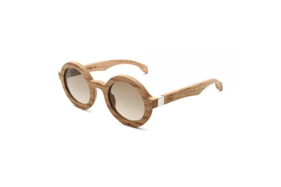 obrazek 2 Jasne, dębowe, okrągłe okulary dla niej - Legno Light