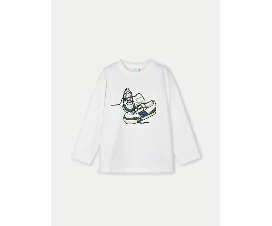obrazek 1 Mayoral Bluzka 4040 Écru Regular Fit