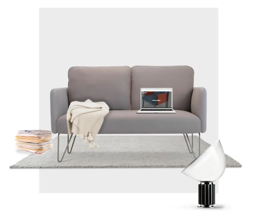 obrazek 4 Włoska sofa z kolekcji Doumo tapicerowana skórą lub tkaniną