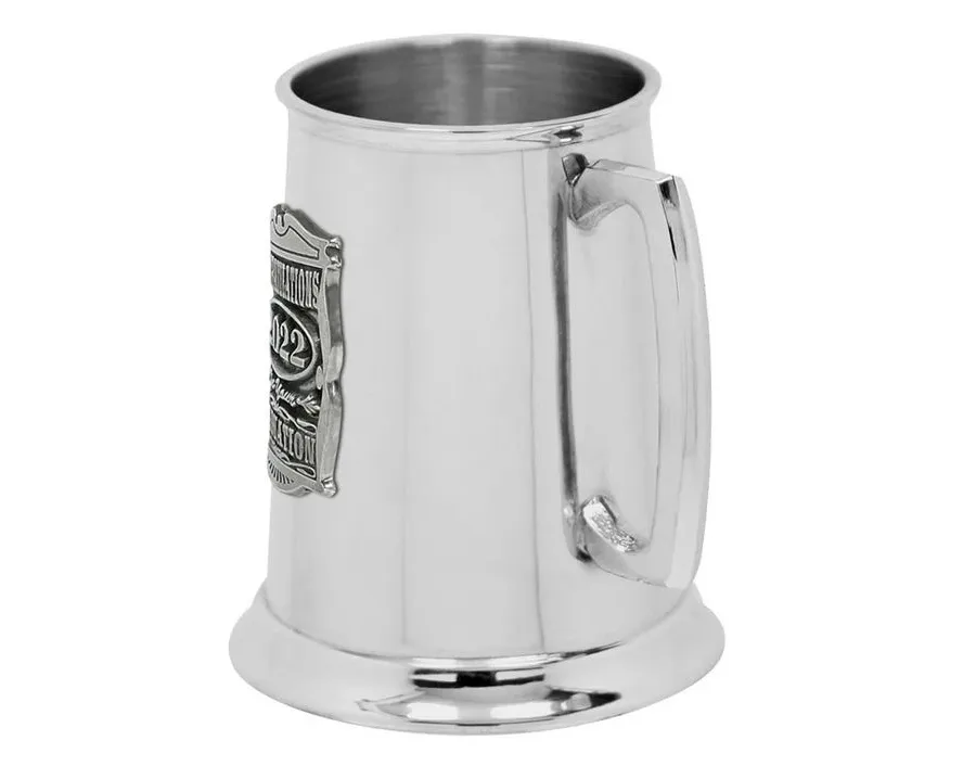 obrazek 2 Cynowy kufel do piwa z emblematem - 13x8 cm