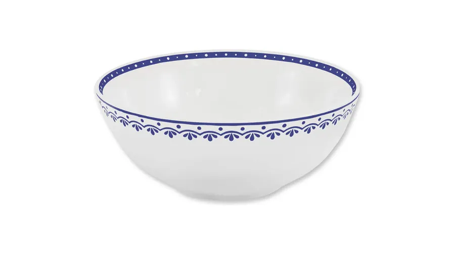 obrazek 1 Piękna miska z porcelany zdobiona niebieskim ornamentem z kolekcji HyggeLine - wariant 3 – Leander
