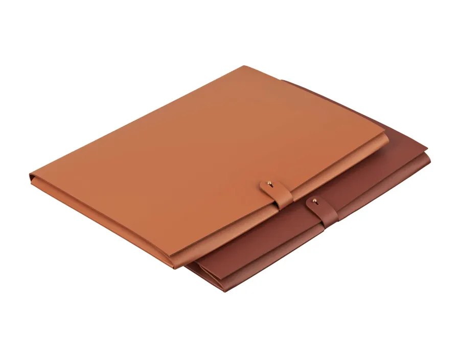 obrazek 2 Bordowa teczka na dokumenty A4 wykonana z naturalnej skóry