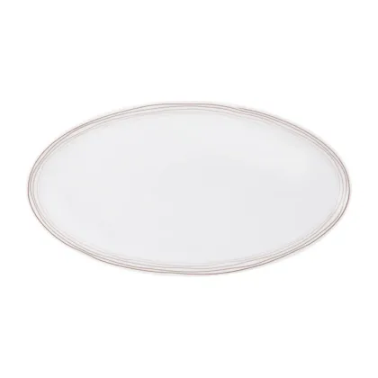Zdjęcie Stylowy porcelanowy półmisek 33x18 cm o brązowym zdobieniu - Seltmann Weiden