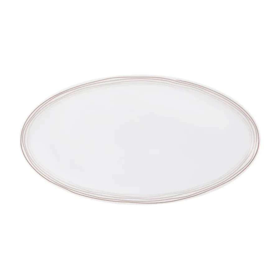 obrazek 1 Stylowy porcelanowy półmisek 33x18 cm o brązowym zdobieniu - Seltmann Weiden