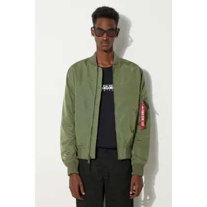 Zdjęcie Alpha Industries kurtka bomber MA-1 TT męski kolor zielony przejściowa 191103.01